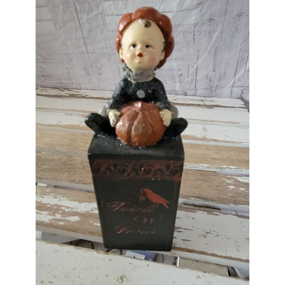 Sparkle trick or treat pumpkin steampunk shabby chic decor home office